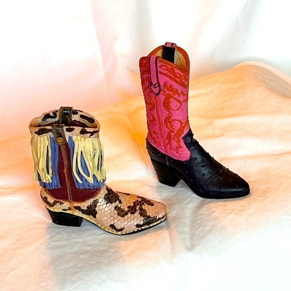 Miniature Collectible Western Boots - Picture 1 of 8